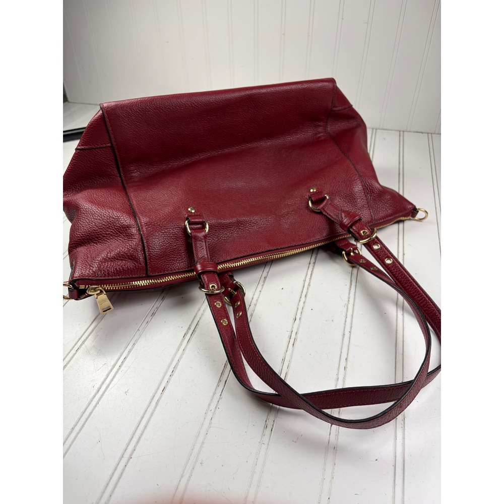 Coach Vintage Y2K Kleo Carryall Red Leather Shoulder Bag Tote - Picture 12 of 12